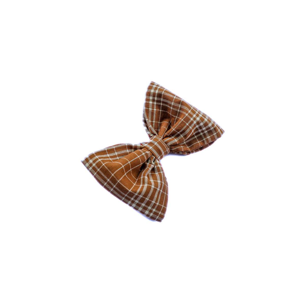 Brown Check Hair Bow