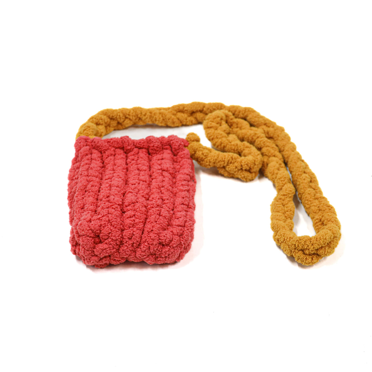 Coral Crochet Crossbody Bag
