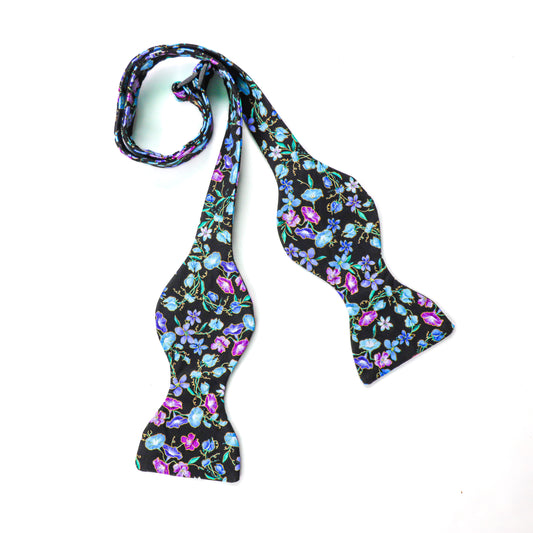 Midnight Floral Cotton Bow Tie