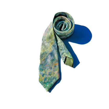 Green Abstract Jacquard Necktie