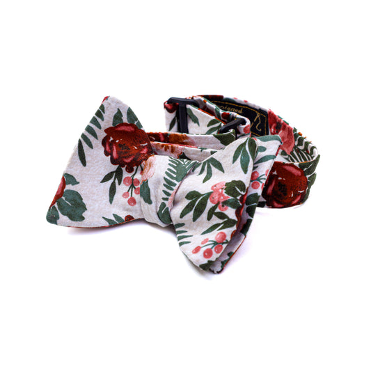 Pastel Floral Cotton Bow Tie