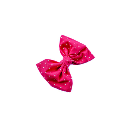 Pink Dot Hair Bow