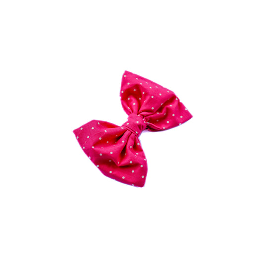 Pink Dot Hair Bow