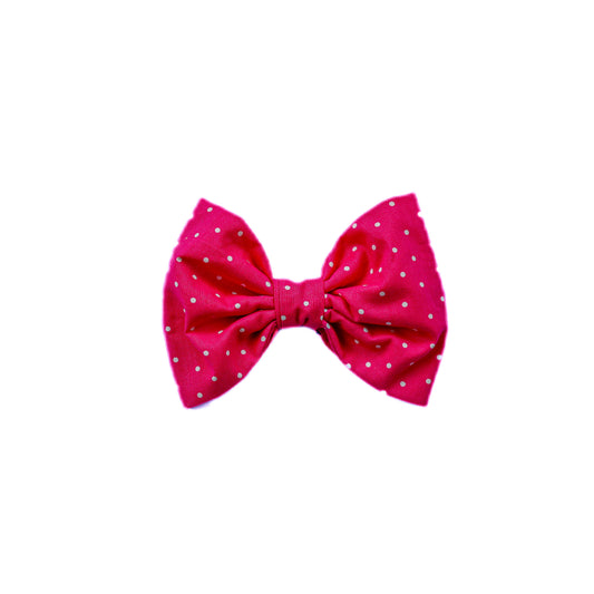 Pink Dot Hair Bow