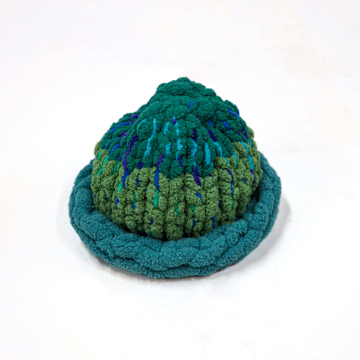 Green Multi Crochet Beanie