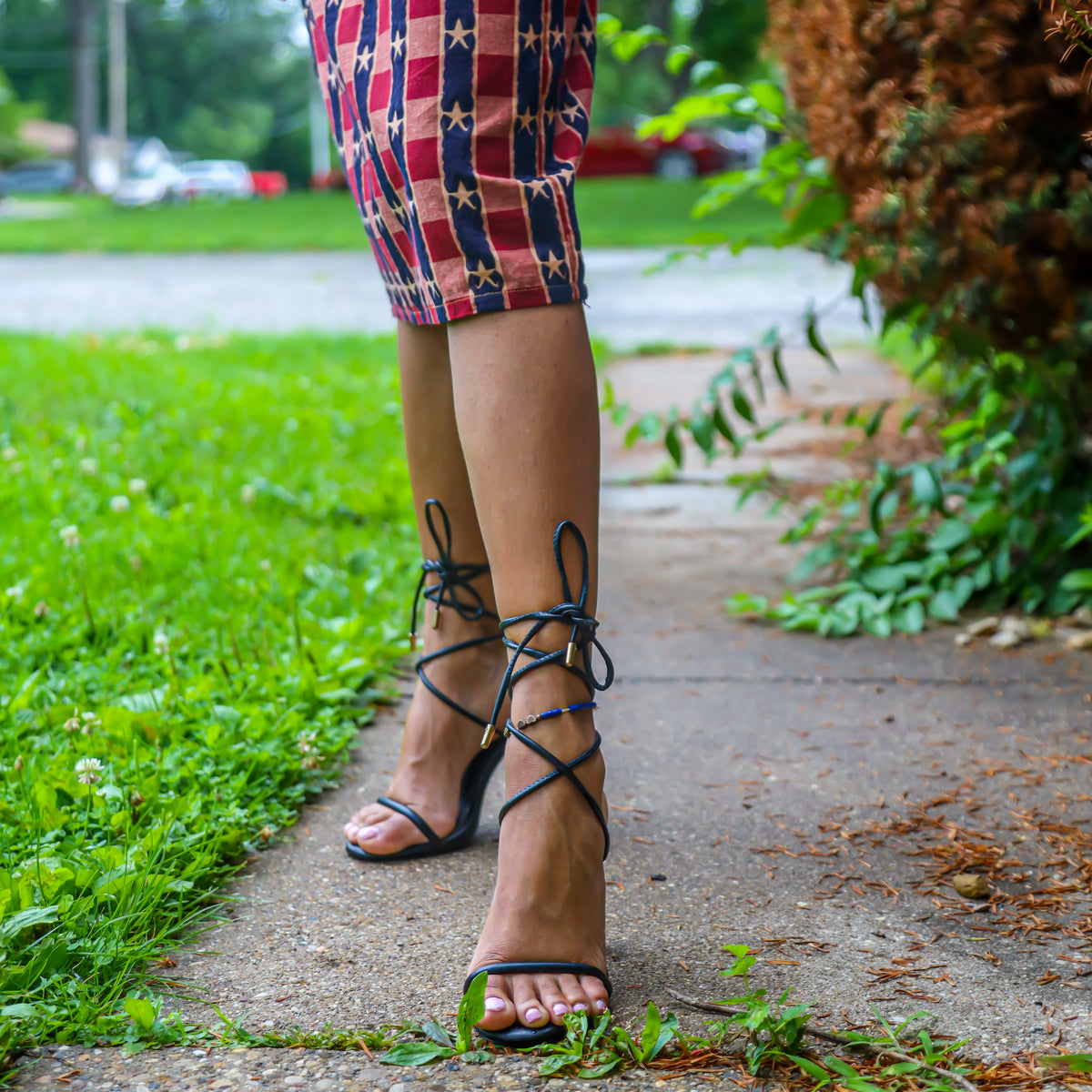 Reversed Star Jacquard Gathered Skirt