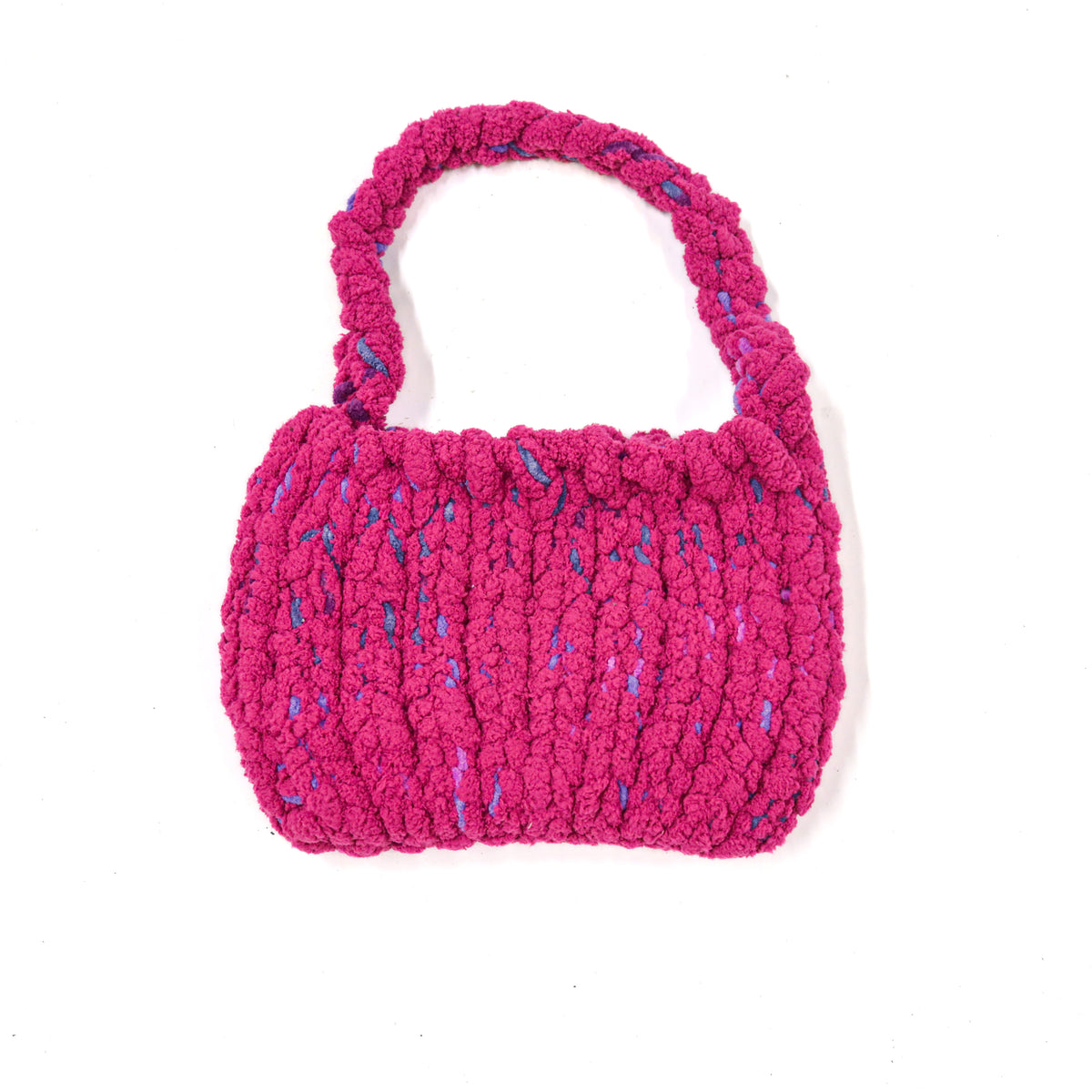 Pink Crochet Shoulder Bag
