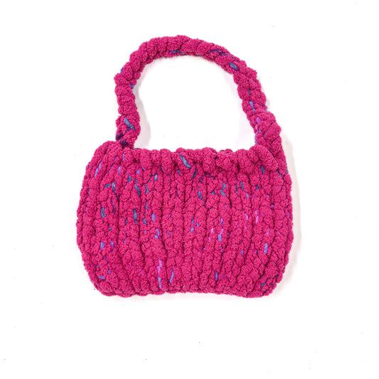 Pink Crochet Shoulder Bag