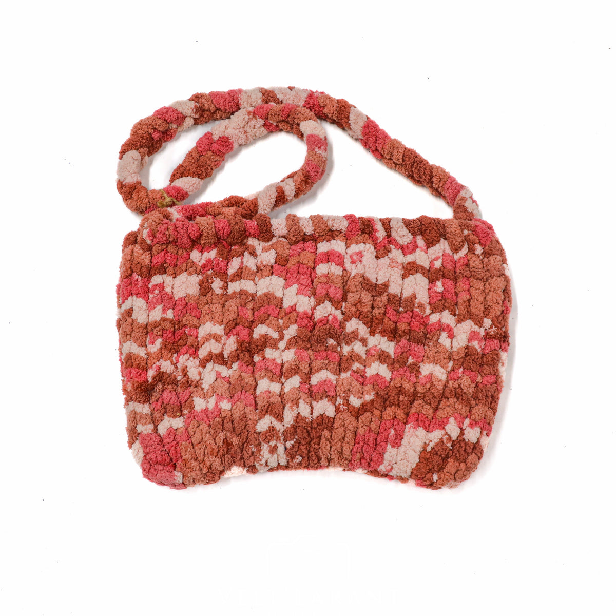 Pink Multi Crochet Shoulder Bag