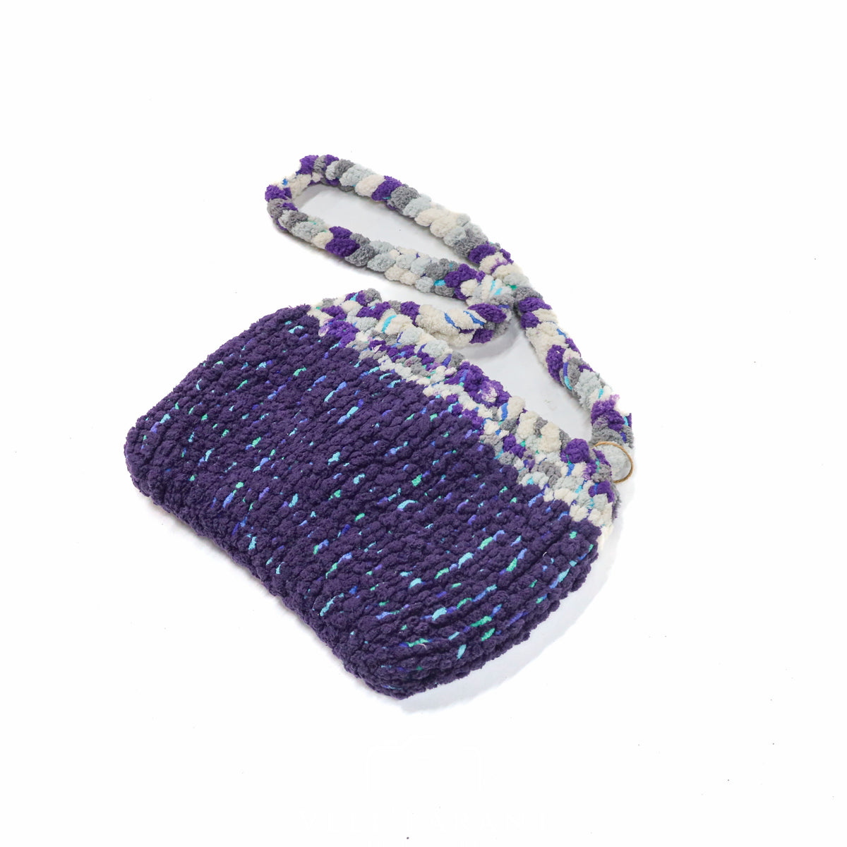 Purple Crochet Shoulder Bag