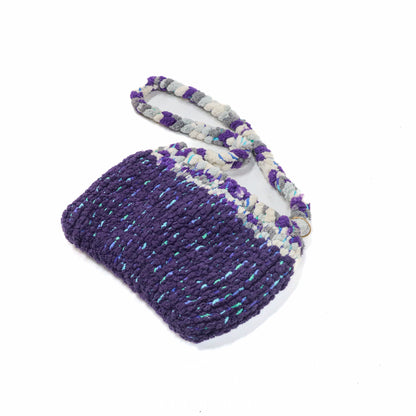 Purple Crochet Shoulder Bag