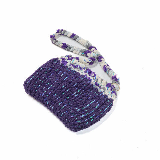 Purple Crochet Shoulder Bag