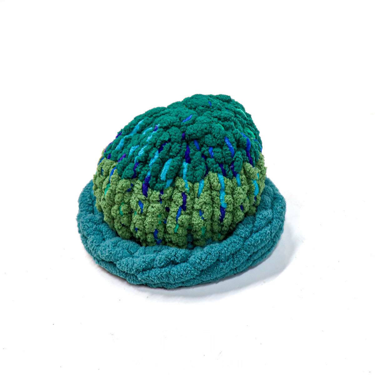 Green Multi Crochet Beanie